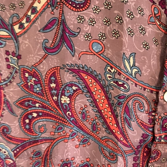 EARTHBOUND TRADING Co. Paisley Y2K boho Print Button medium - Picture 2 of 4